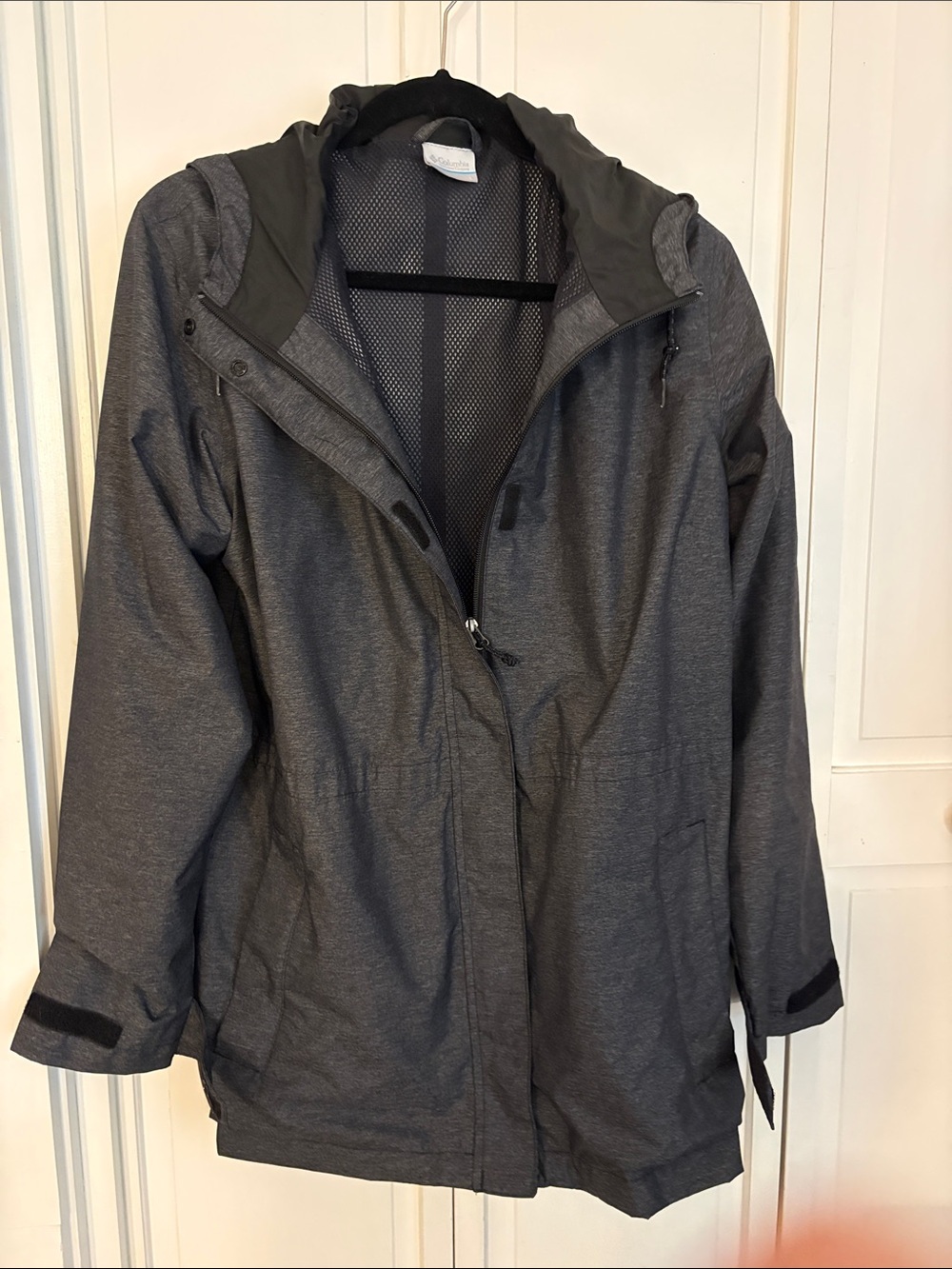 Columbia Dark Gray Hooded Trench Coat